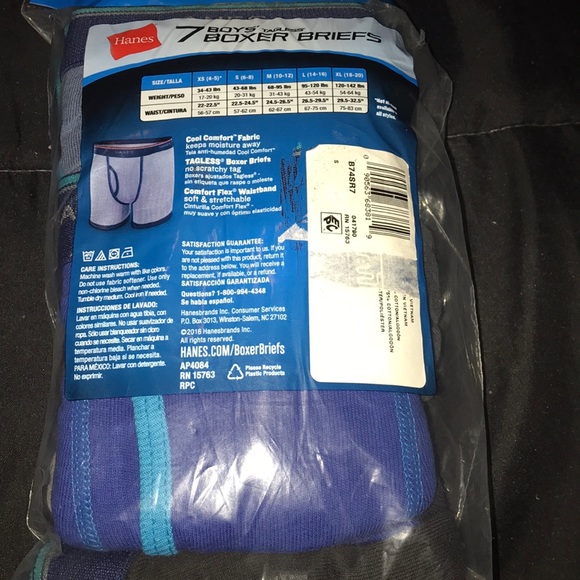 NWT Boy’s Hanes Boxer Briefs Small (6-8) - Picture 3 of 5